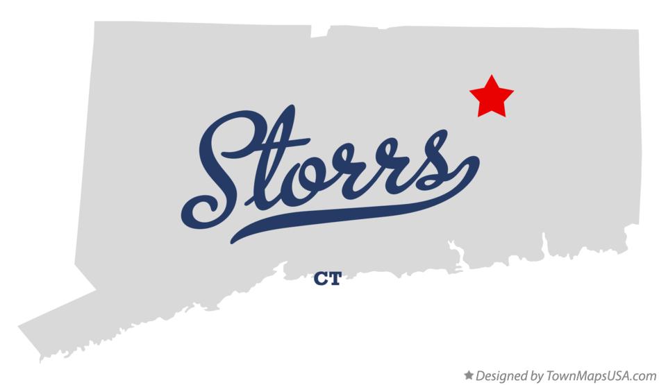 Map of Storrs Connecticut CT