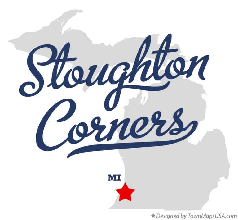 Map of Stoughton Corners Michigan MI