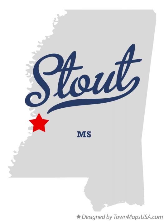 Map of Stout Mississippi MS