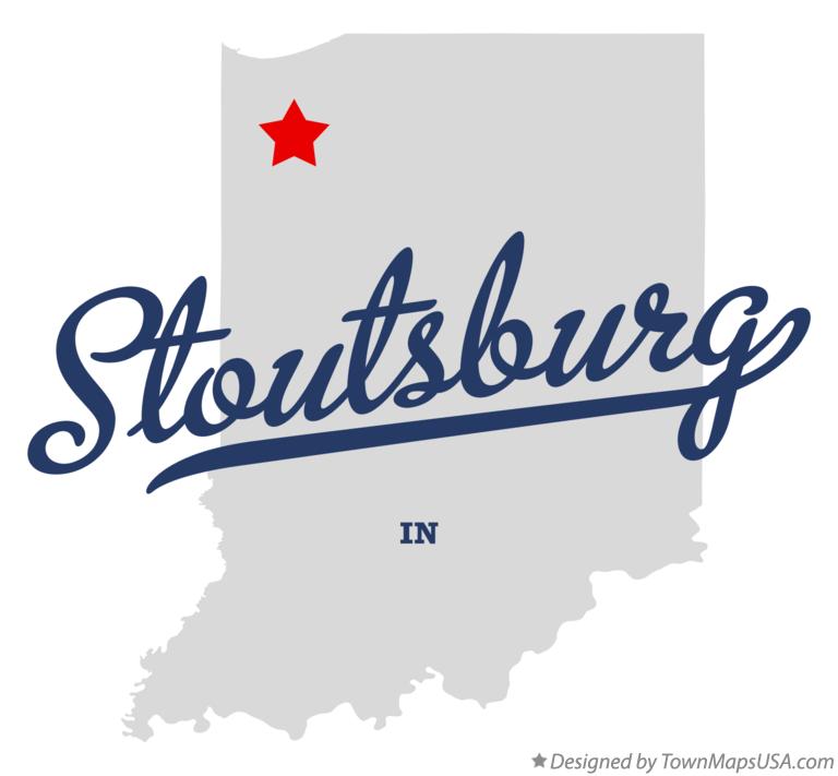 Map of Stoutsburg Indiana IN
