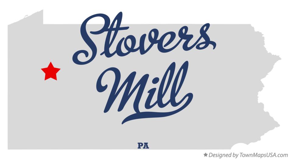 Map of Stovers Mill Pennsylvania PA