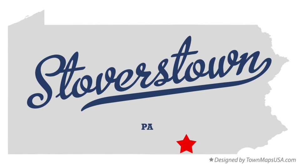 Map of Stoverstown Pennsylvania PA