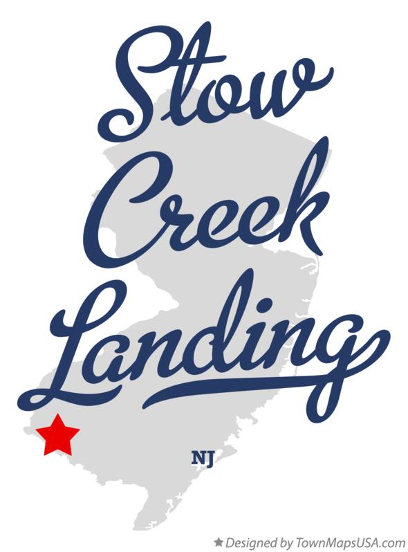 Map of Stow Creek Landing New Jersey NJ