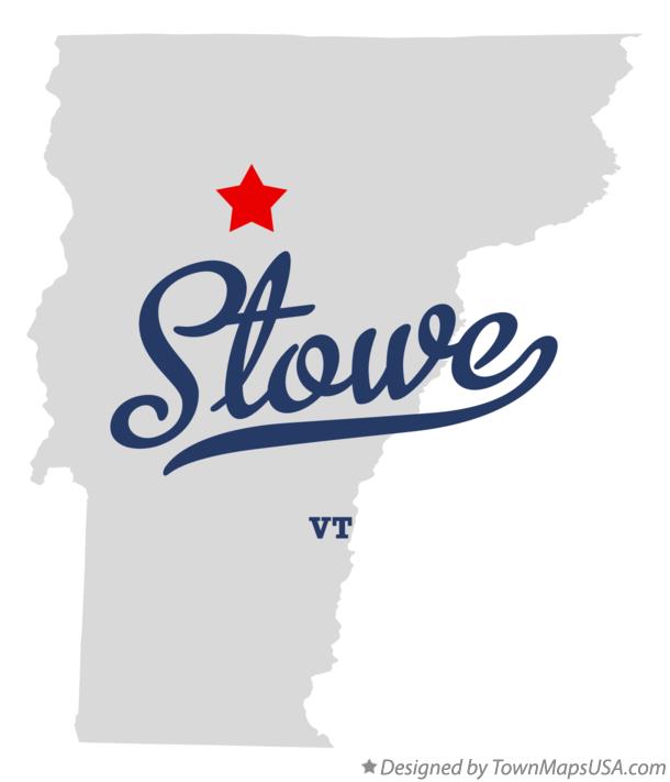 Map of Stowe Vermont VT