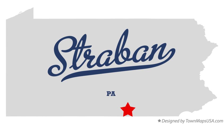 Map of Straban Pennsylvania PA