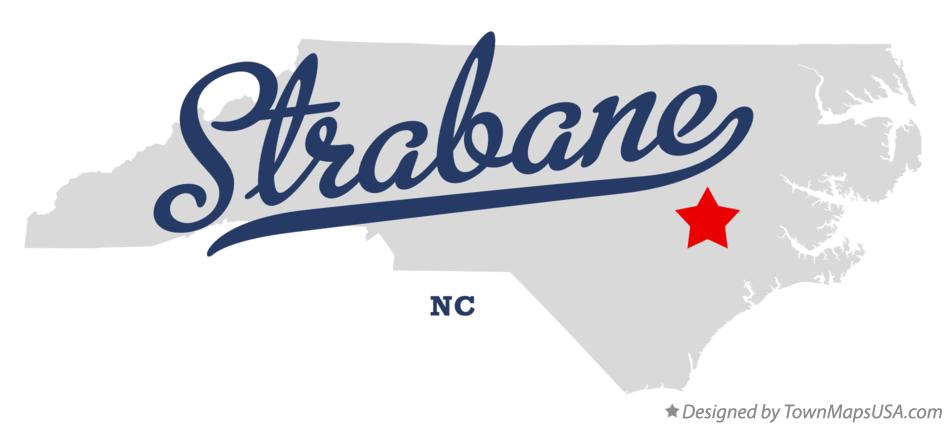 Map of Strabane North Carolina NC