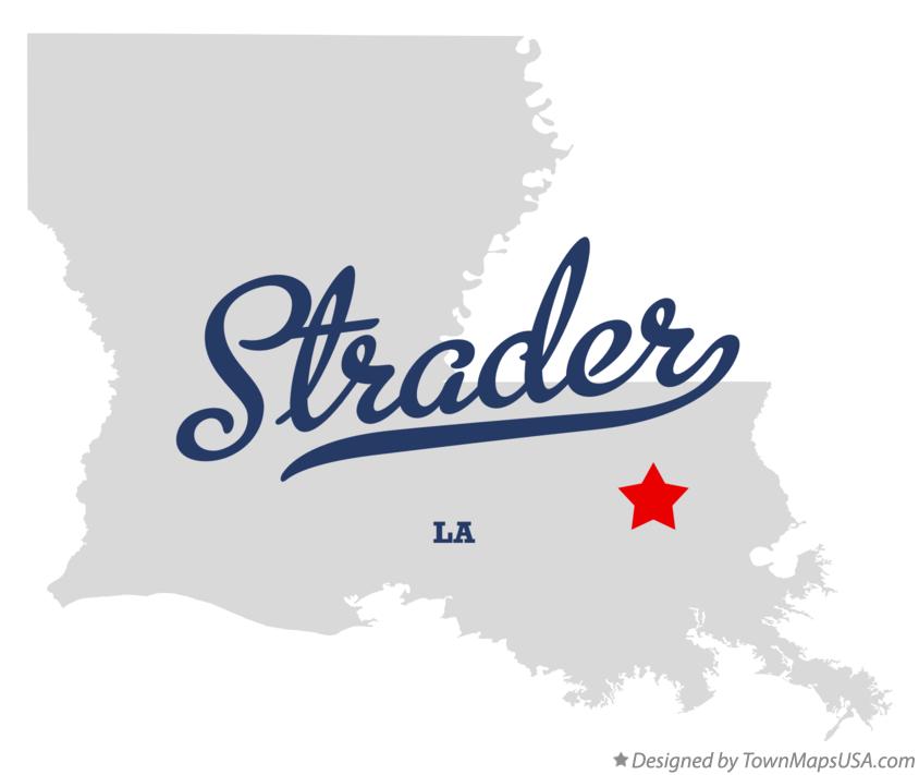 Map of Strader Louisiana LA