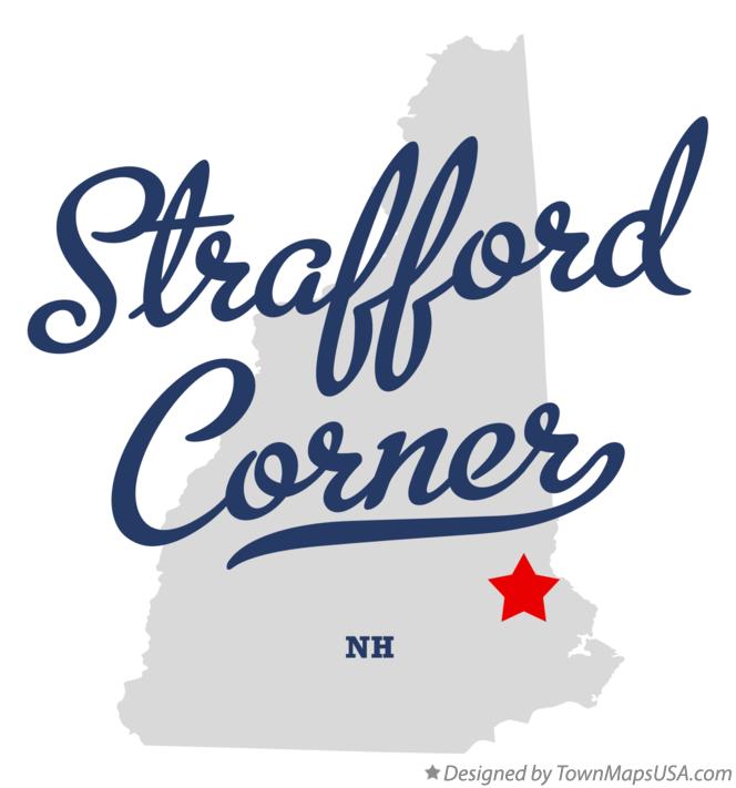 Map of Strafford Corner New Hampshire NH