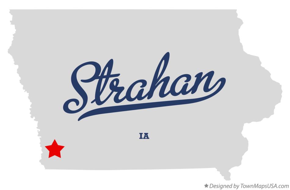 Map of Strahan Iowa IA