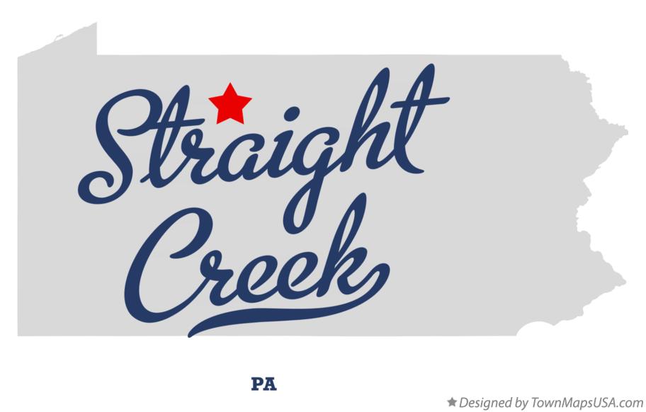 Map of Straight Creek Pennsylvania PA