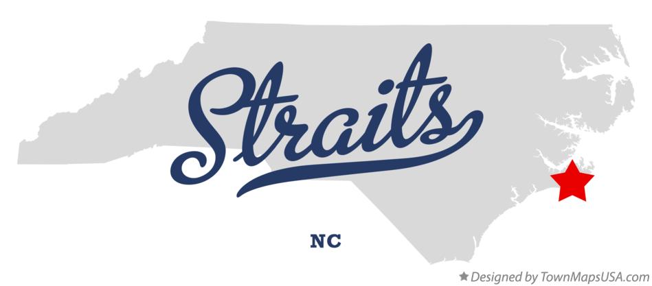Map of Straits North Carolina NC