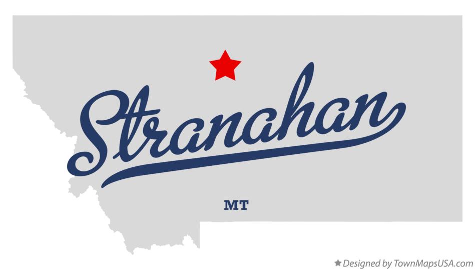 Map of Stranahan Montana MT