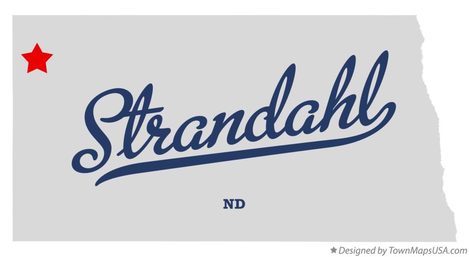 Map of Strandahl North Dakota ND