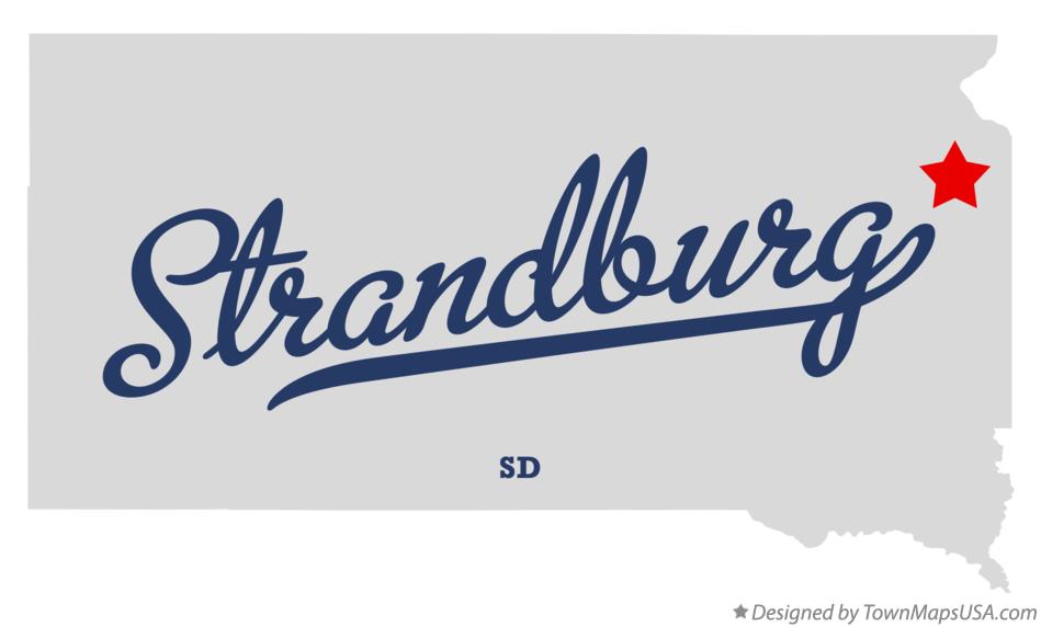 Map of Strandburg South Dakota SD