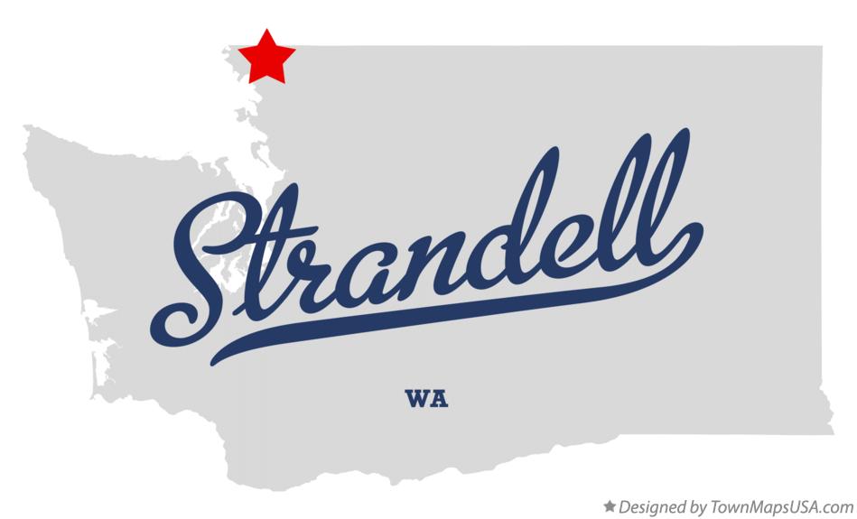 Map of Strandell Washington WA