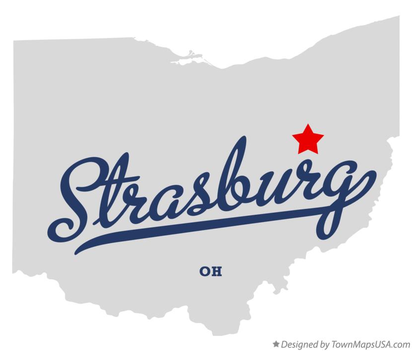 Map of Strasburg Ohio OH