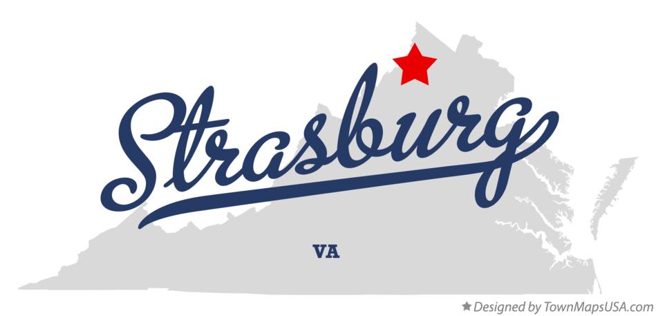 Map of Strasburg Virginia VA