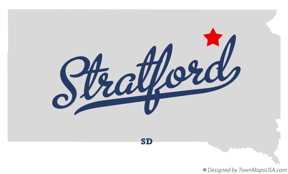 Map of Stratford South Dakota SD