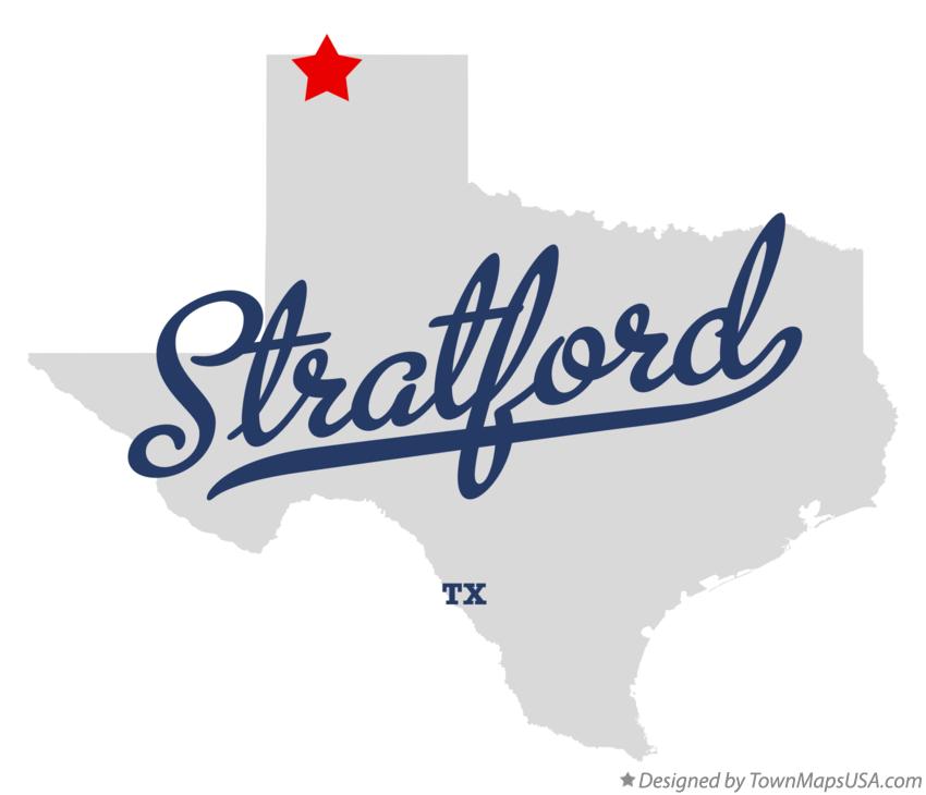 Map of Stratford Texas TX