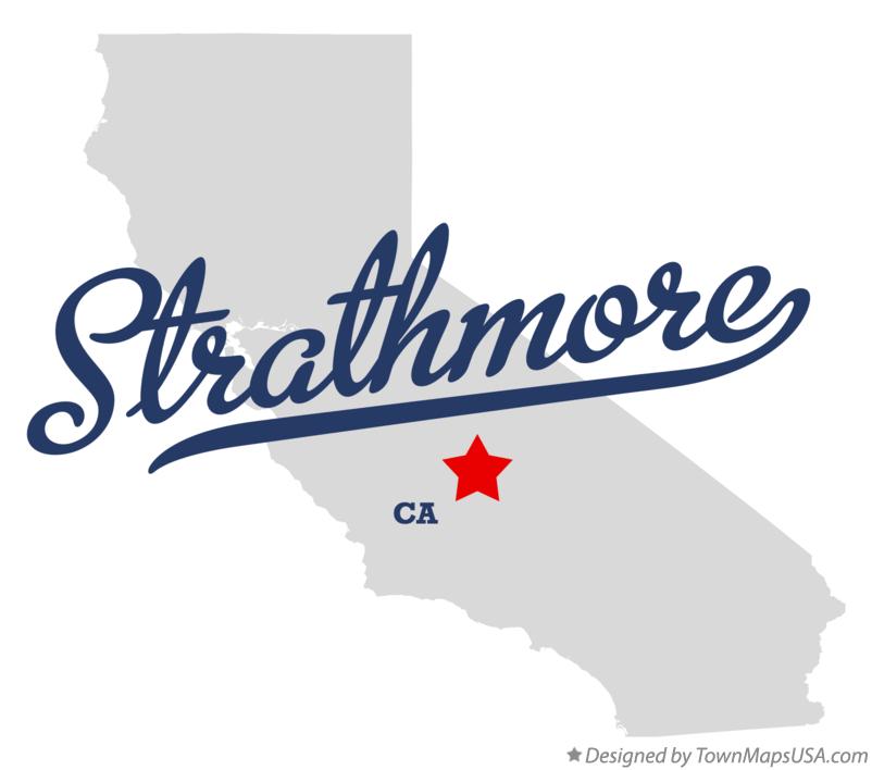 Map of Strathmore California CA