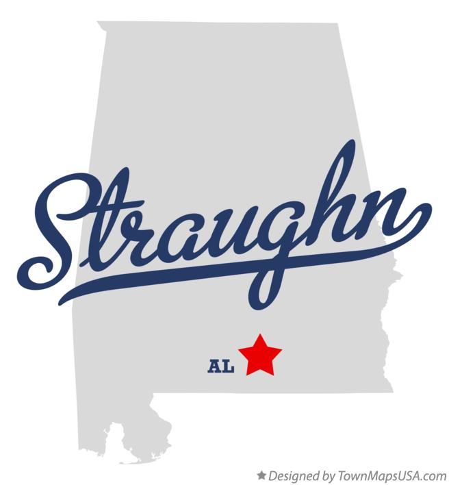 Map of Straughn Alabama AL