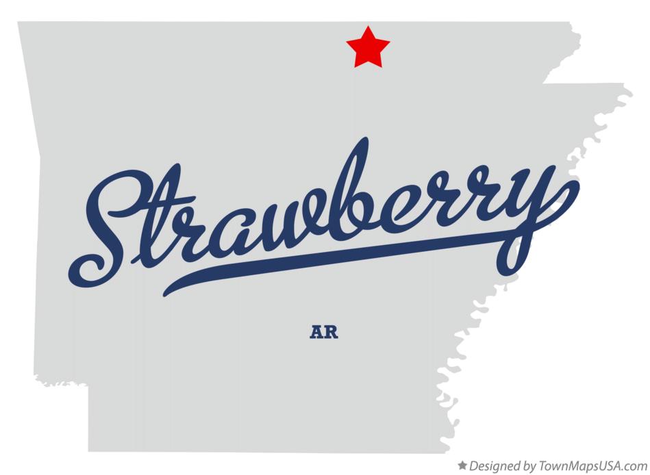 Map of Strawberry Arkansas AR