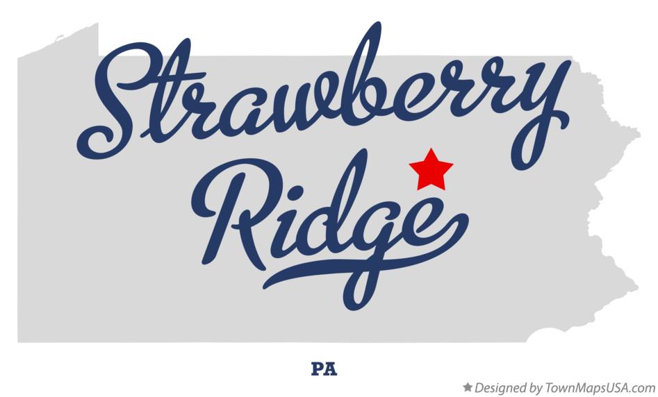 Map of Strawberry Ridge Pennsylvania PA