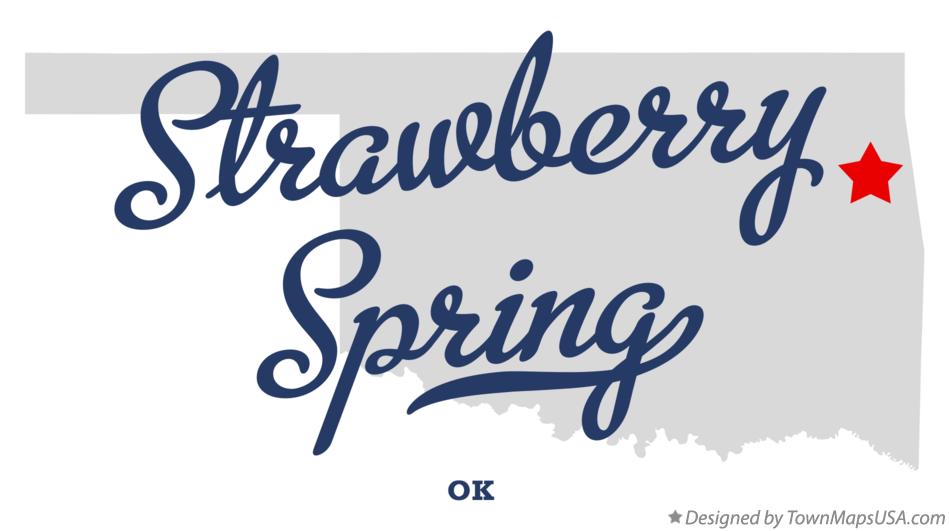 Map of Strawberry Spring Oklahoma OK