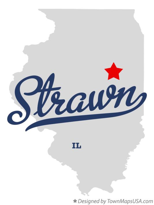 Map of Strawn Illinois IL