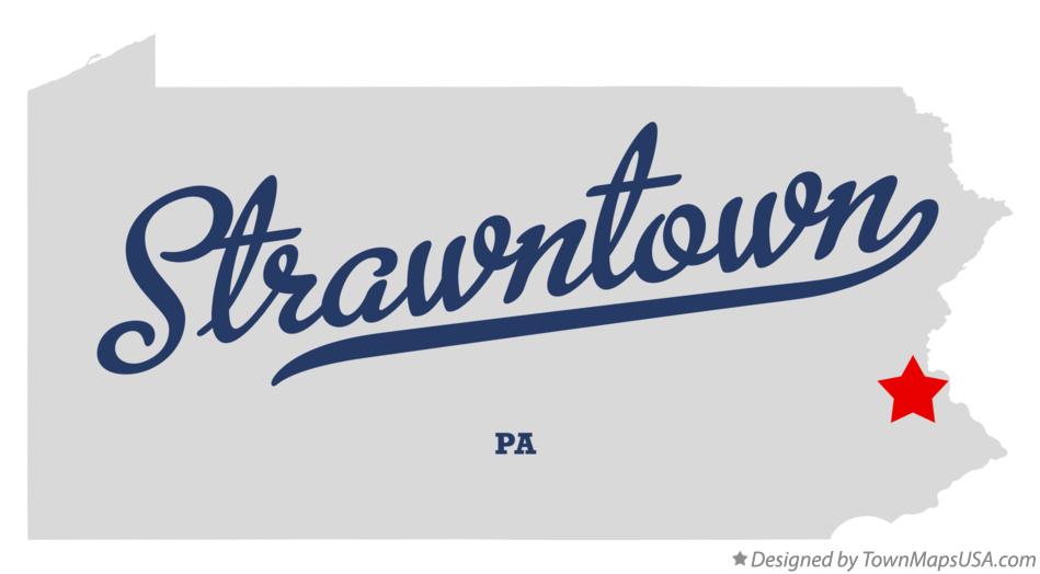 Map of Strawntown Pennsylvania PA