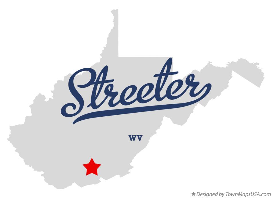 Map of Streeter West Virginia WV