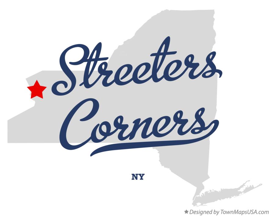 Map of Streeters Corners New York NY