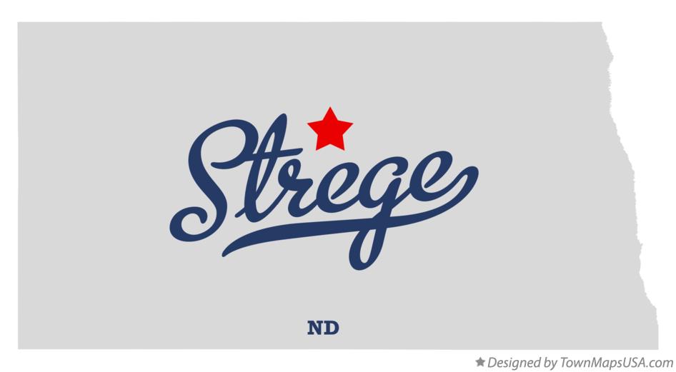 Map of Strege North Dakota ND