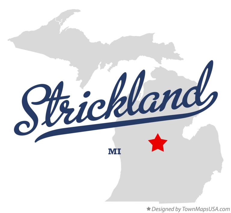 Map of Strickland Michigan MI