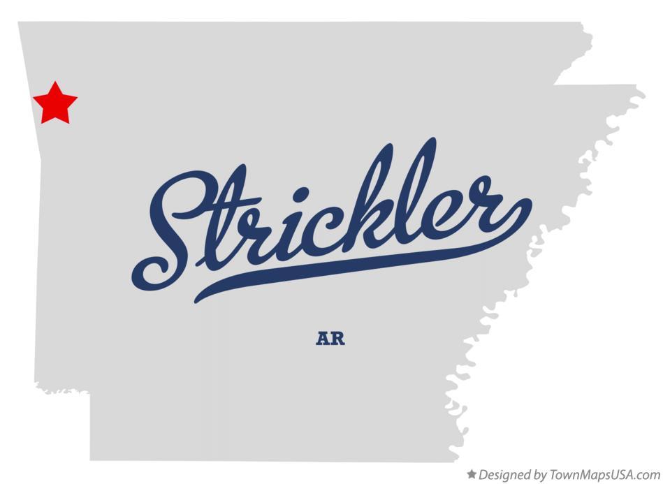 Map of Strickler Arkansas AR