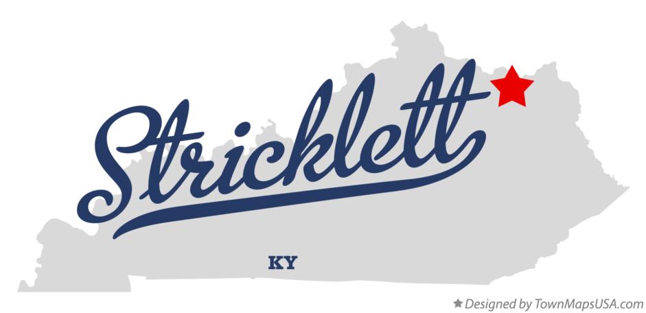 Map of Stricklett Kentucky KY