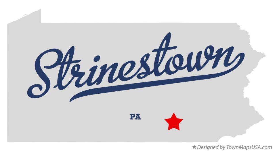 Map of Strinestown Pennsylvania PA