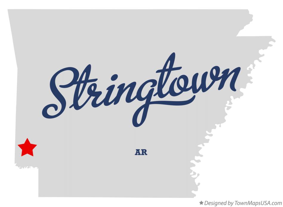 Map of Stringtown Arkansas AR
