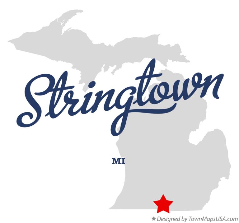 Map of Stringtown Michigan MI
