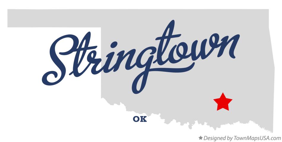 Map of Stringtown Oklahoma OK
