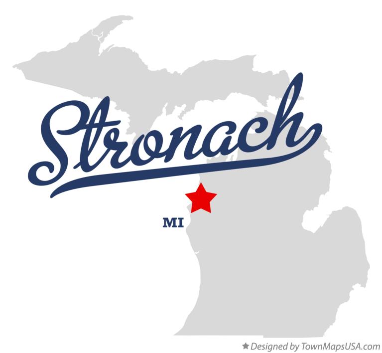 Map of Stronach Michigan MI