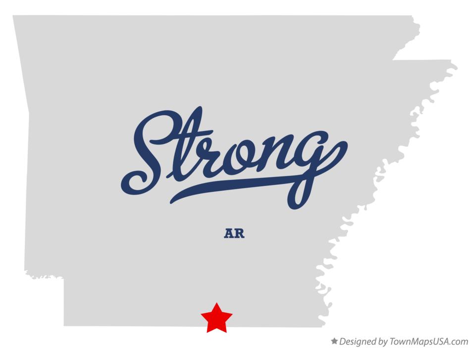 Map of Strong Arkansas AR