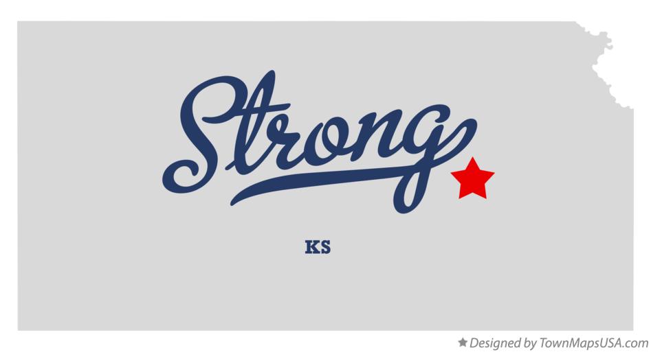 Map of Strong Kansas KS