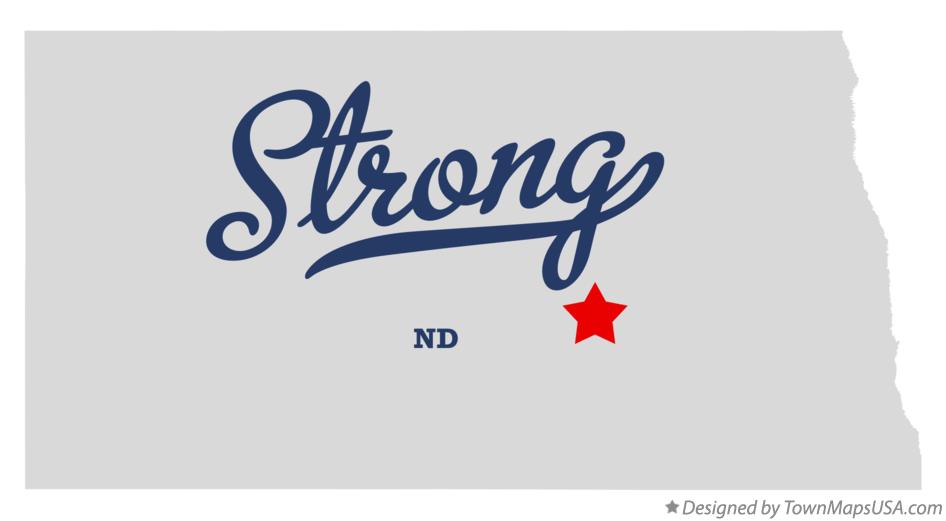 Map of Strong North Dakota ND