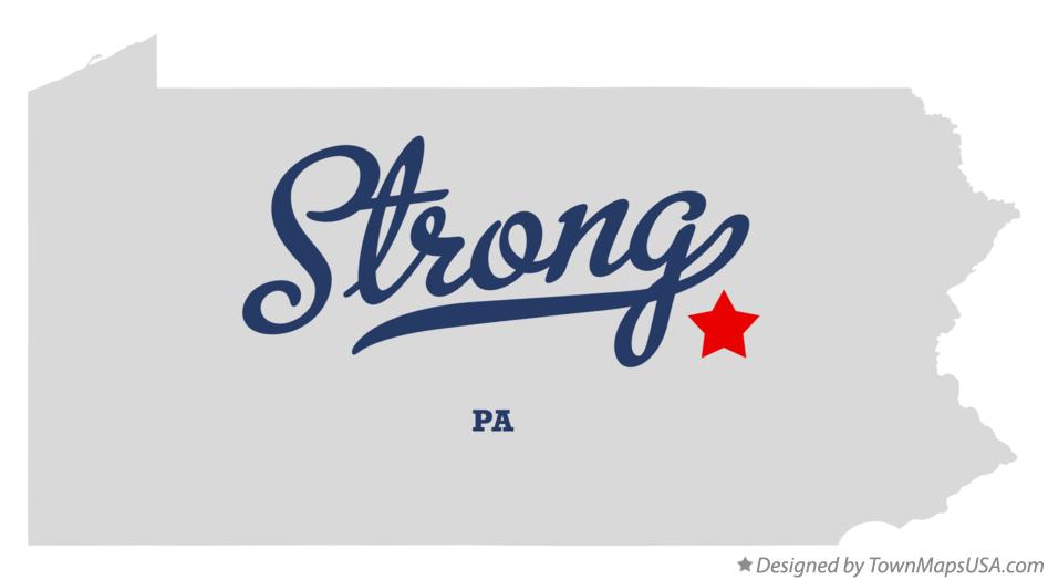 Map of Strong Pennsylvania PA