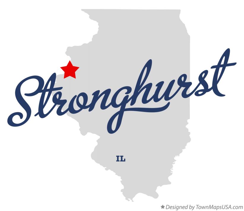 Map of Stronghurst Illinois IL