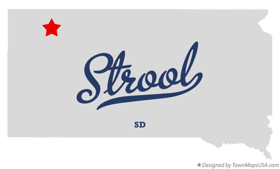 Map of Strool South Dakota SD