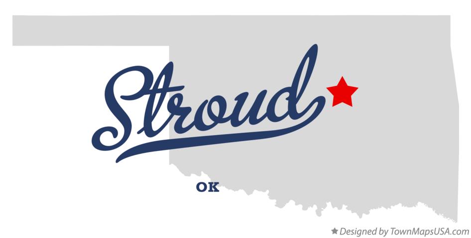 Map of Stroud Oklahoma OK