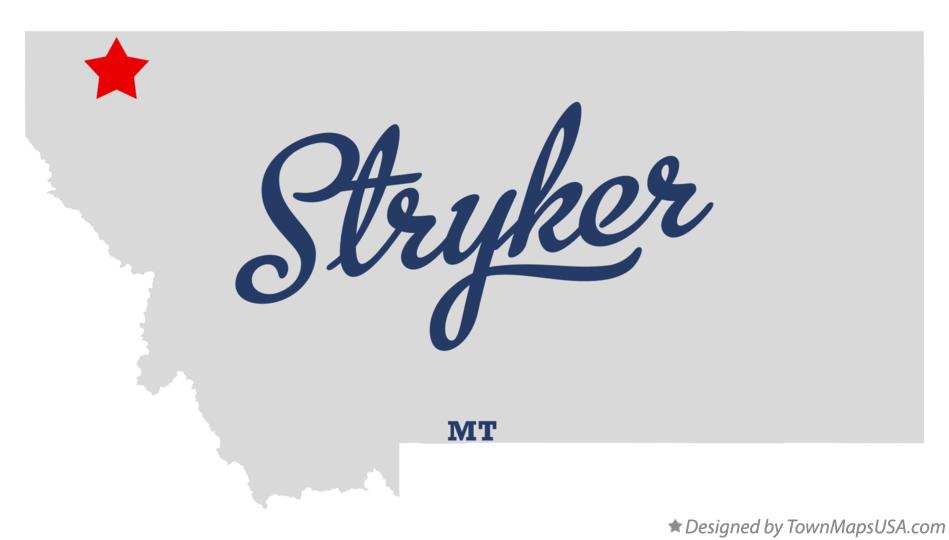Map of Stryker Montana MT