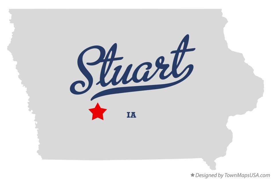 Map of Stuart Iowa IA
